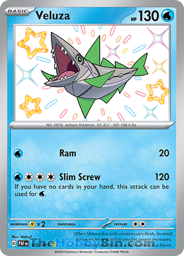 Veluza #125/091 Shiny Rare - Paldean Fates Pokemon card