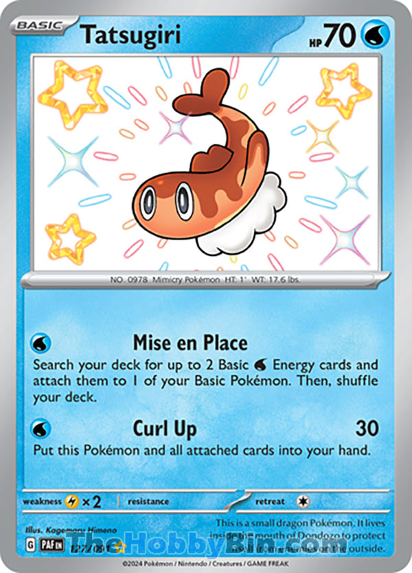 Tatsugiri #127/091 Shiny Rare - Paldean Fates Pokemon card