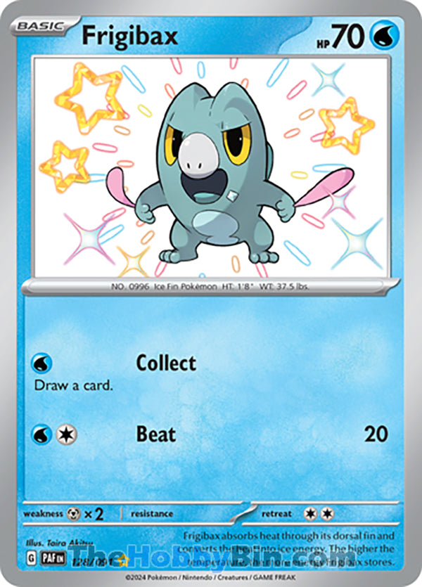 Frigibax #128/091 Shiny Rare - Paldean Fates Pokemon card