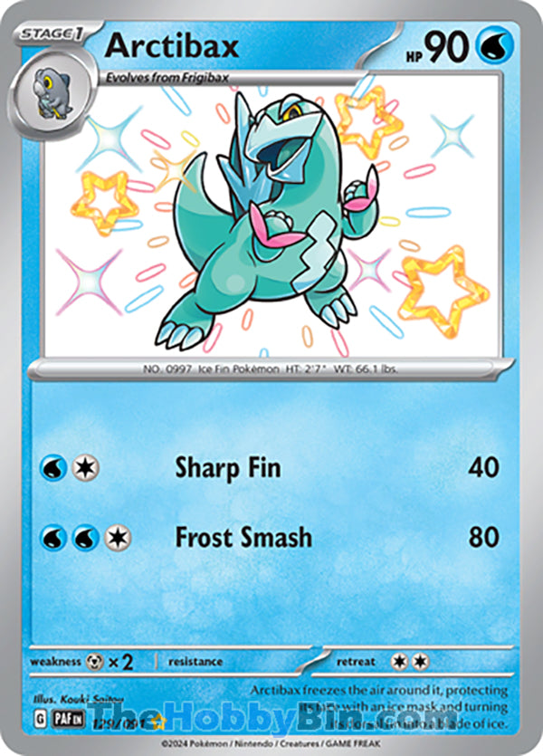 Arctibax #129/091 Shiny Rare - Paldean Fates Pokemon card