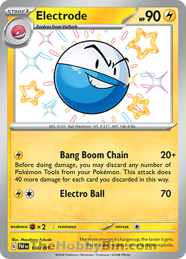 Electrode Paldean Fates Shiny Rare #134/091