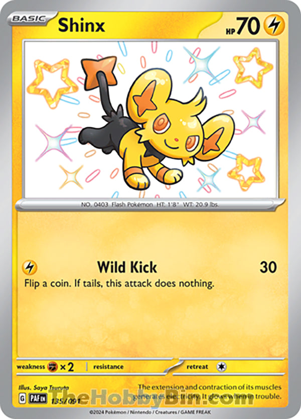 Shinx #135/091 Shiny Rare - Paldean Fates Pokemon card
