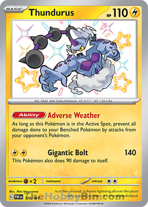 0139 Thundurus Shiny Rare Paldean Fates