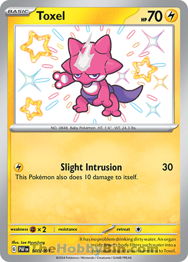 Toxel #140/091 Shiny Rare - Paldean Fates Pokemon card