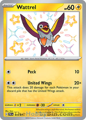 0145 Wattrel Shiny Rare Paldean Fates