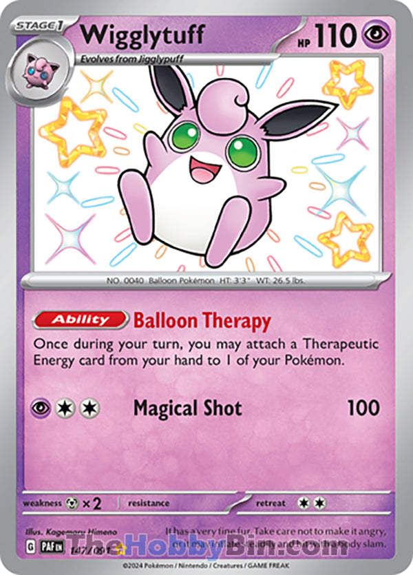 Wigglytuff #147/091 Shiny Rare - Paldean Fates Pokemon card