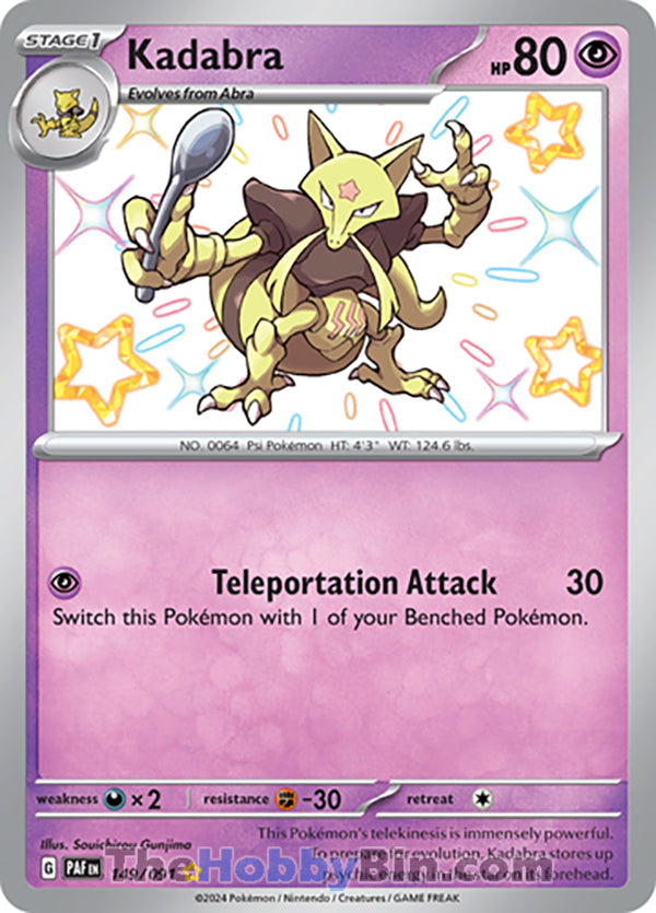 Kadabra #149/091 Shiny Rare - Paldean Fates Pokemon card