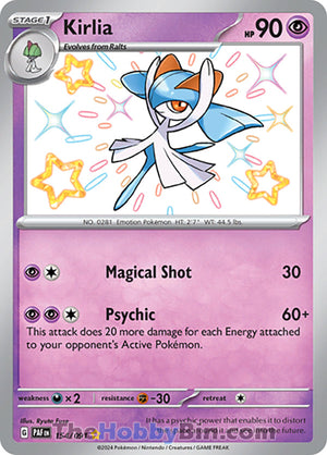0154 Kirlia Shiny Rare Paldean Fates