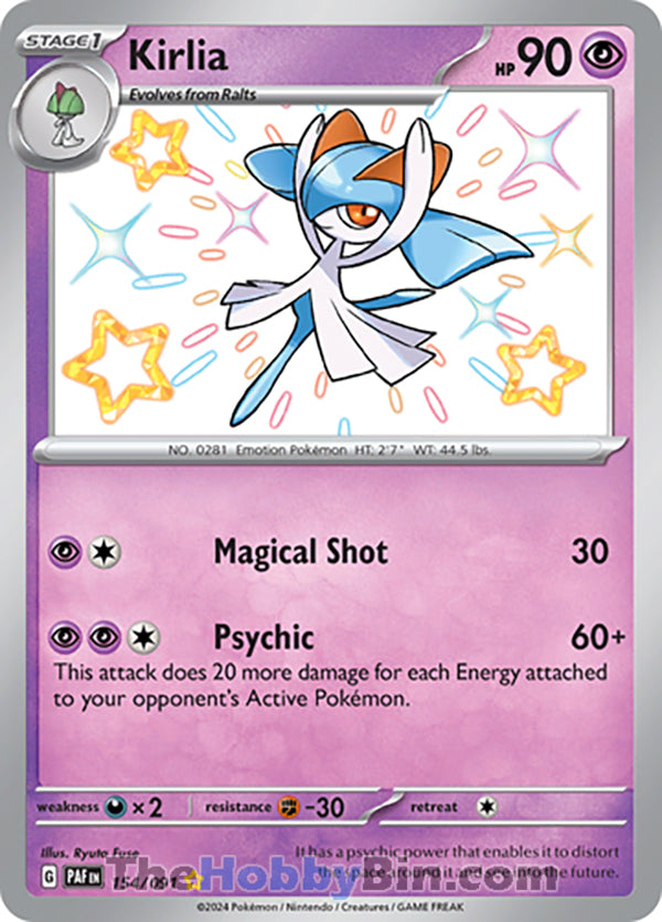 Kirlia #154/091 Shiny Rare - Paldean Fates Pokemon card