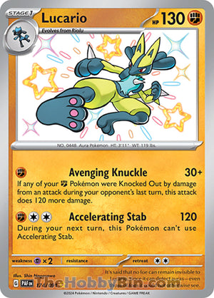 0174 Lucario Shiny Rare Paldean Fates