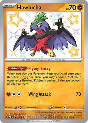 0175 Hawlucha Shiny Rare Paldean Fates
