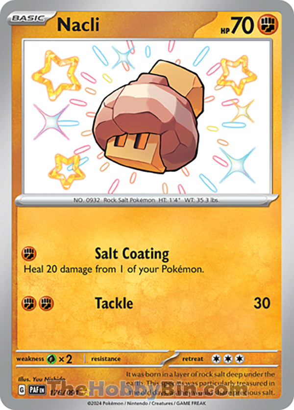 Nacli #176/091 Shiny Rare - Paldean Fates Pokemon card