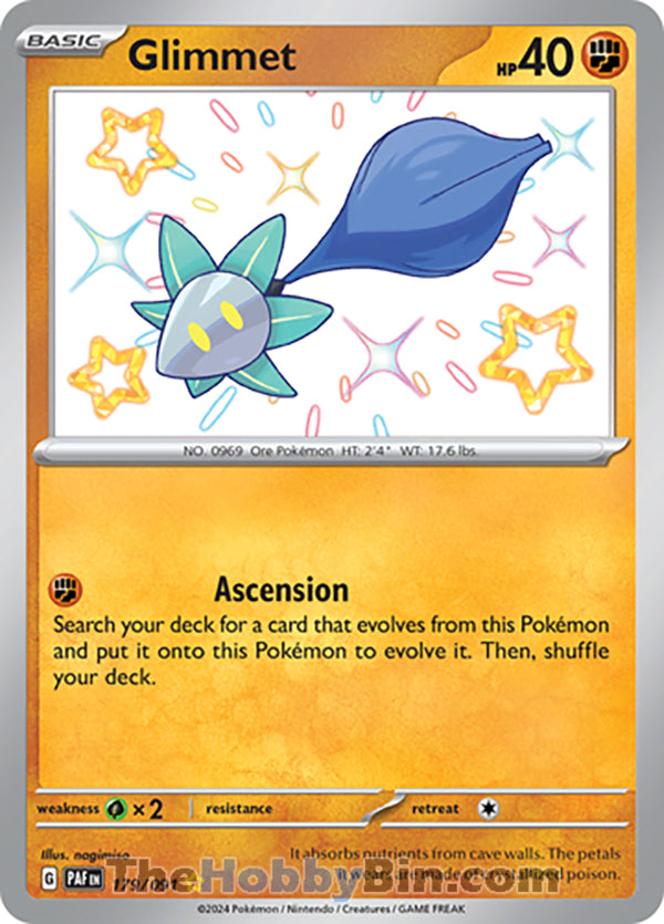 Glimmet #179/091 Shiny Rare - Paldean Fates Pokemon card