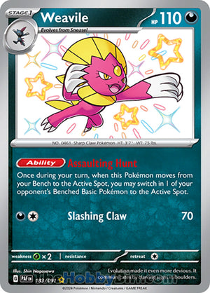 0183 Weavile Shiny Rare Paldean Fates