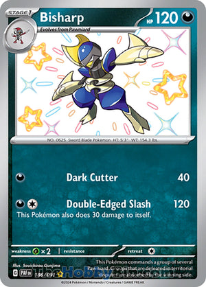 0186 Bisharp Shiny Rare Paldean Fates