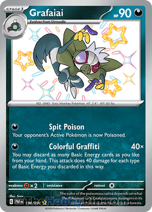 0190 Grafaiai Shiny Rare Paldean Fates