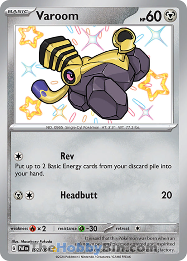 Varoom #192/091 Shiny Rare - Paldean Fates Pokemon card