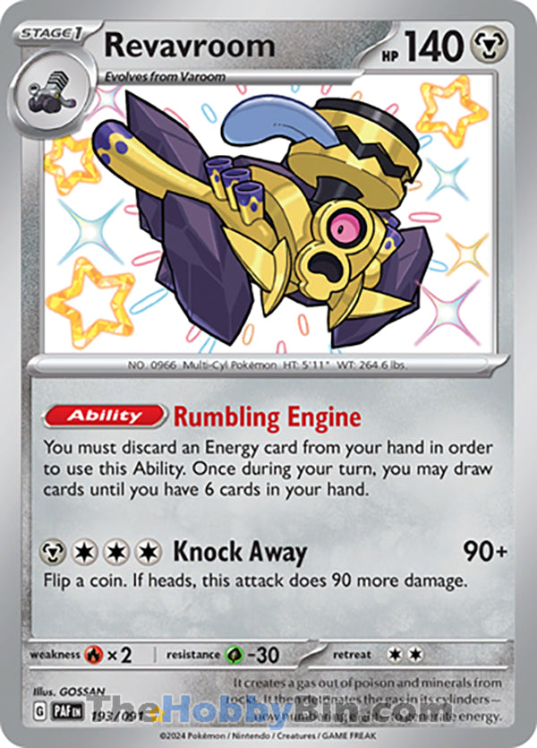 Revavroom #193/091 Shiny Rare - Paldean Fates Pokemon card