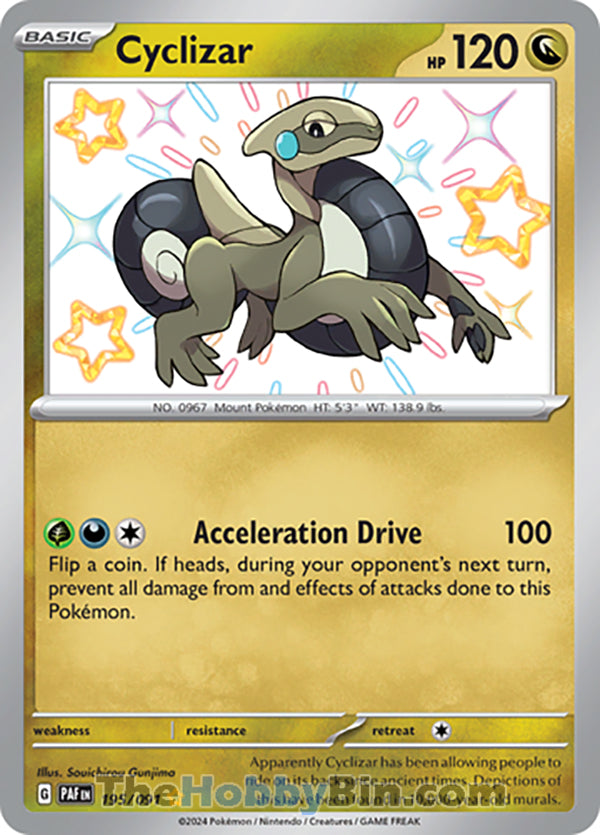 Cyclizar #195/091 Shiny Rare - Paldean Fates Pokemon card