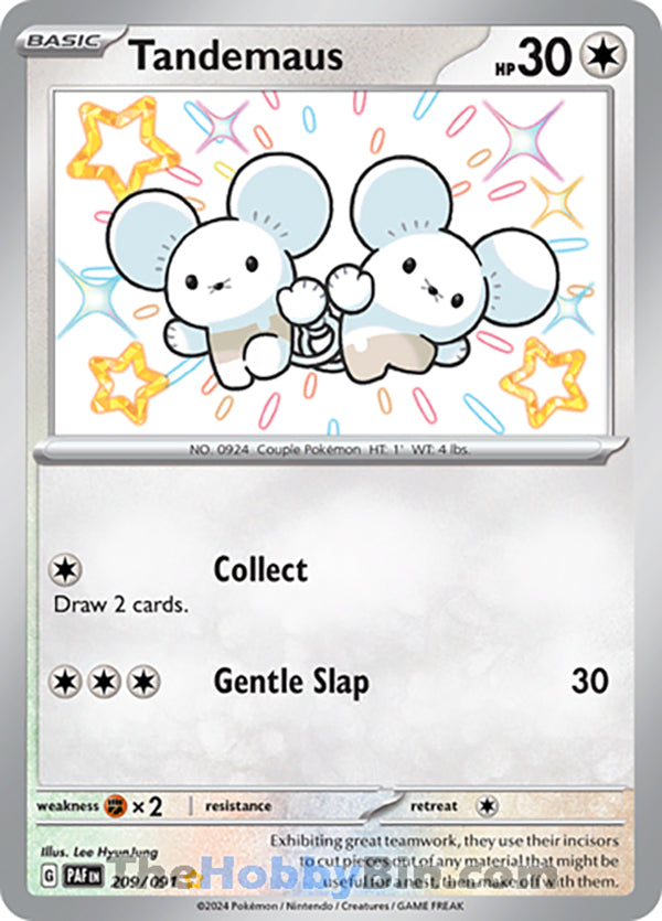 Tandemaus #209/091 Shiny Rare - Paldean Fates Pokemon card