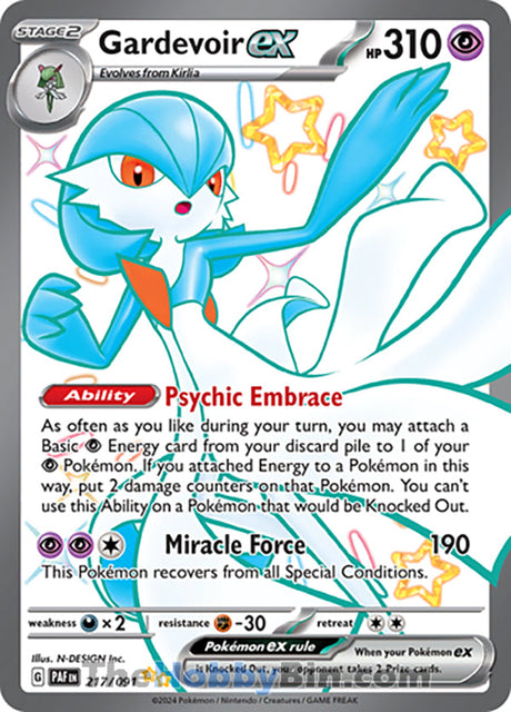 Gardevoir ex Paldean Fates Shiny Ultra Rare #217/091