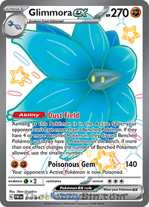 Glimmora ex #218/091 Shiny Ultra Rare - Paldean Fates Pokemon card