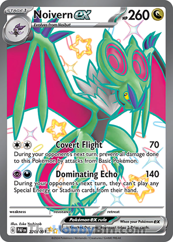 Noivern ex #220/091 Shiny Ultra Rare - Paldean Fates Pokemon card