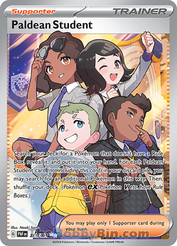 Paldean Student #231/091 Ultra Rare - Paldean Fates Pokemon card