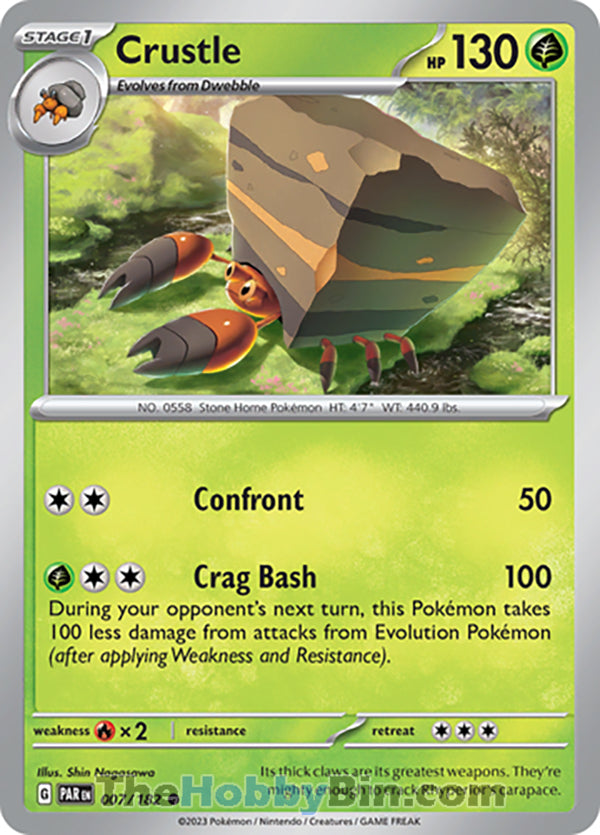 Crustle #7/182 Common - Paradox Rift Pokemon card