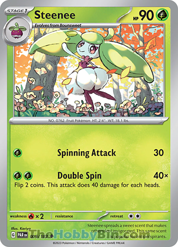 Steenee #9/182 Uncommon - Paradox Rift Pokemon card