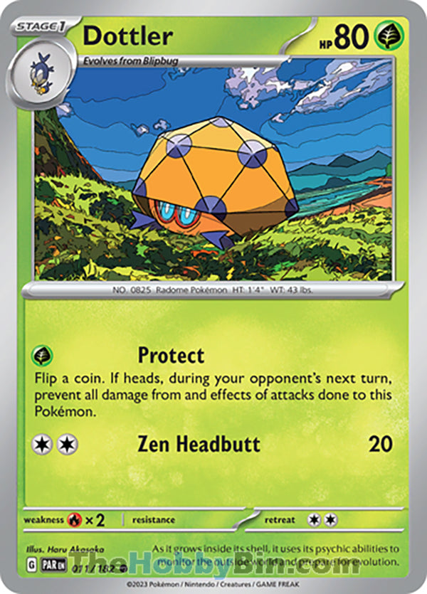 Dottler #11/182 Common - Paradox Rift Pokemon card