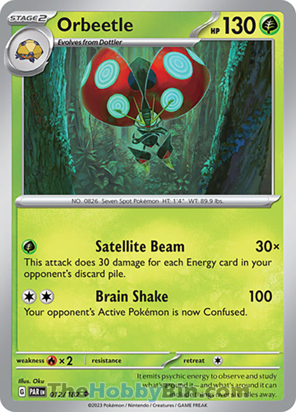 Orbeetle #12/182 Uncommon - Paradox Rift Pokemon card