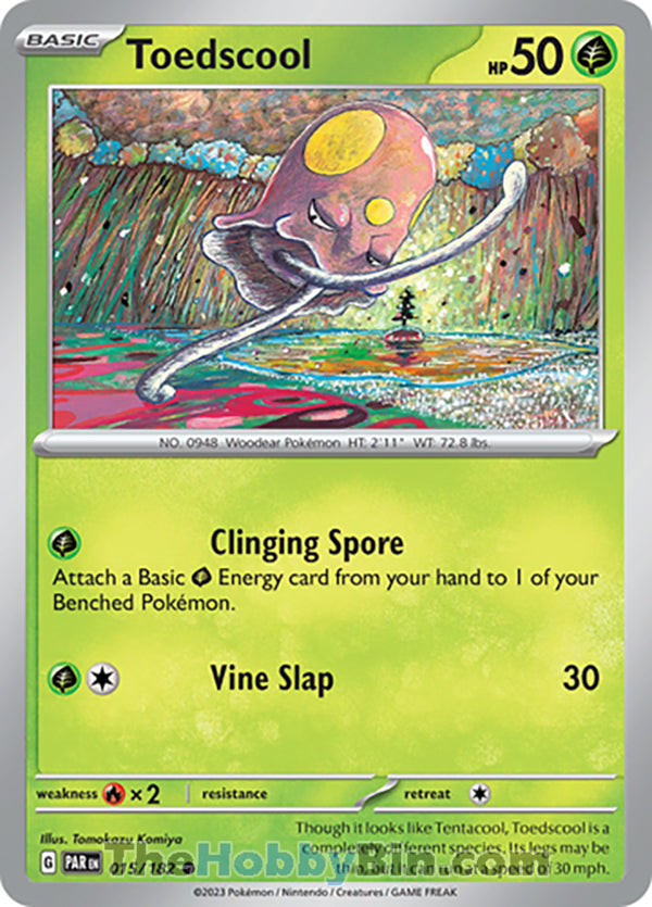 Toedscool #15/182 Common - Paradox Rift Pokemon card