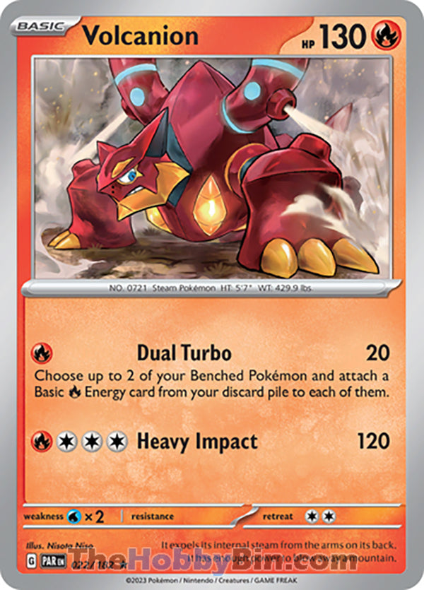 Volcanion #22/182 Rare - Paradox Rift Pokemon card
