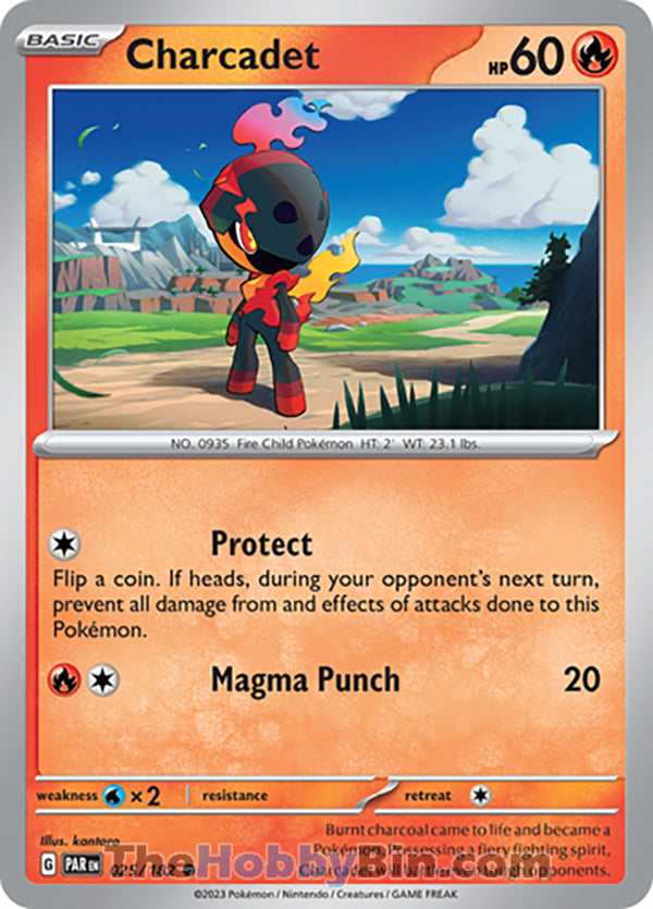 Charcadet #25/182 Common - Paradox Rift Pokemon card