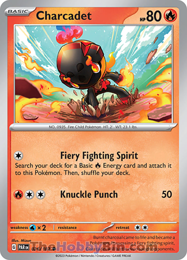 Charcadet #26/182 Common - Paradox Rift Pokemon card