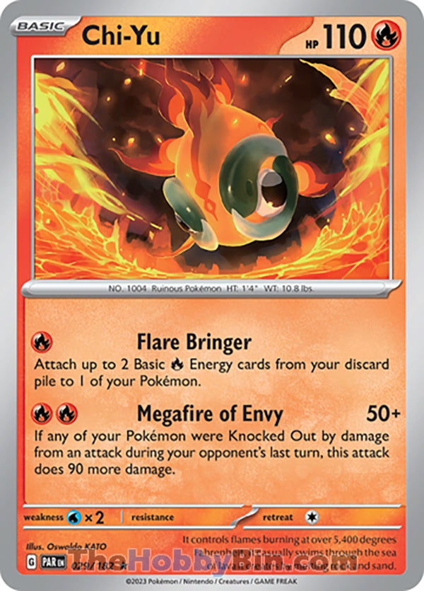 Chi-Yu #29/182 Rare - Paradox Rift Pokemon card