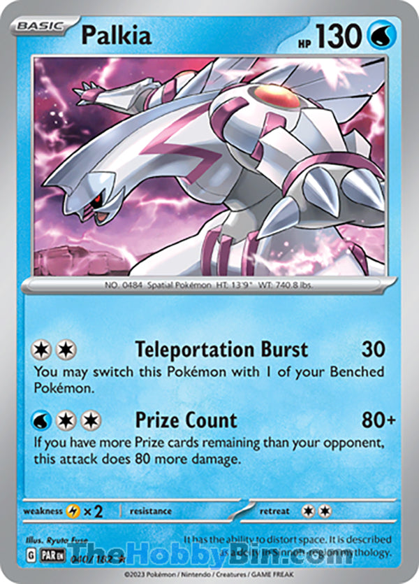 Palkia #40/182 Rare - Paradox Rift Pokemon card