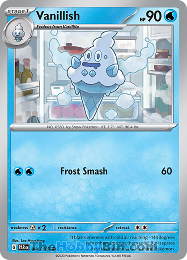 Vanillish #44/182 Common - Paradox Rift Pokemon card