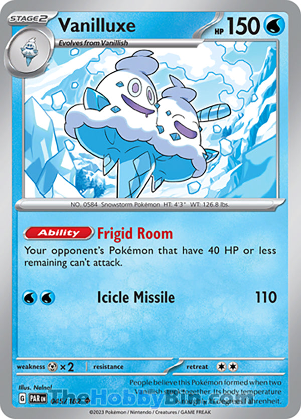Vanilluxe #45/182 Uncommon - Paradox Rift Pokemon card