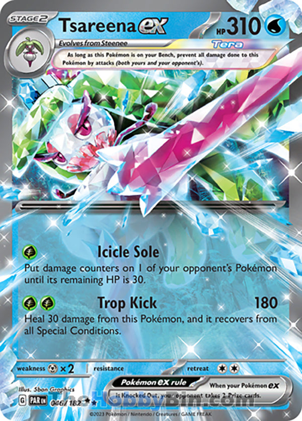 Tsareena ex #46/182 Double Rare - Paradox Rift Pokemon card