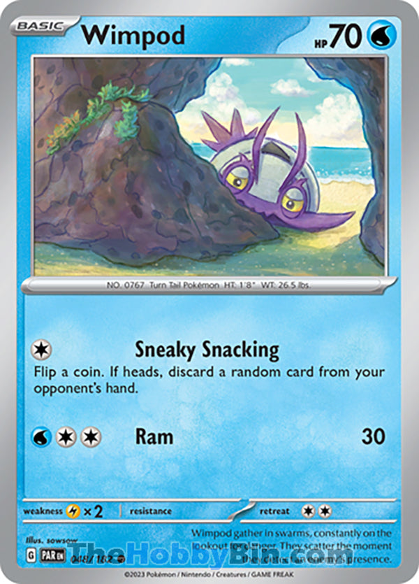 pokemon paradox rift card list price Wimpod Paradox Rift Common #048/182 – The Hobby Bin