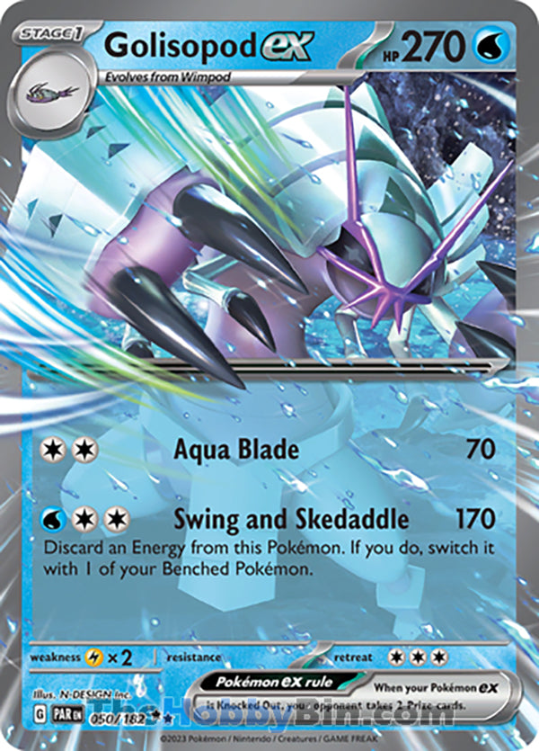 Golisopod ex #50/182 Double Rare - Paradox Rift Pokemon card