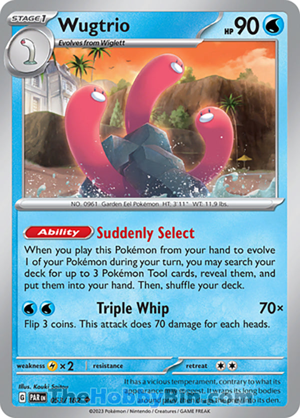 Wugtrio #53/182 Uncommon - Paradox Rift Pokemon card