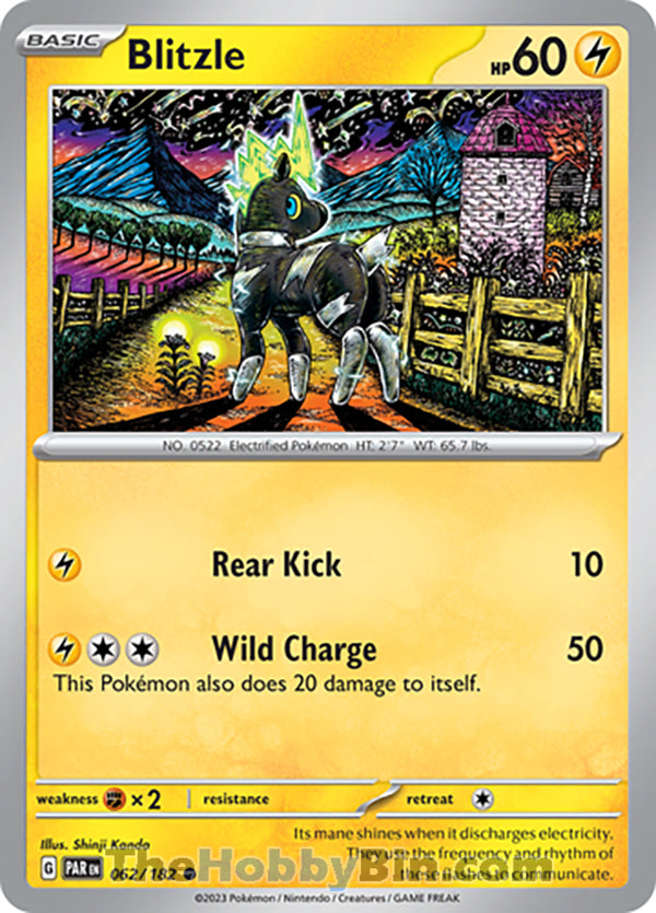 Blitzle #62/182 Common - Paradox Rift Pokemon card