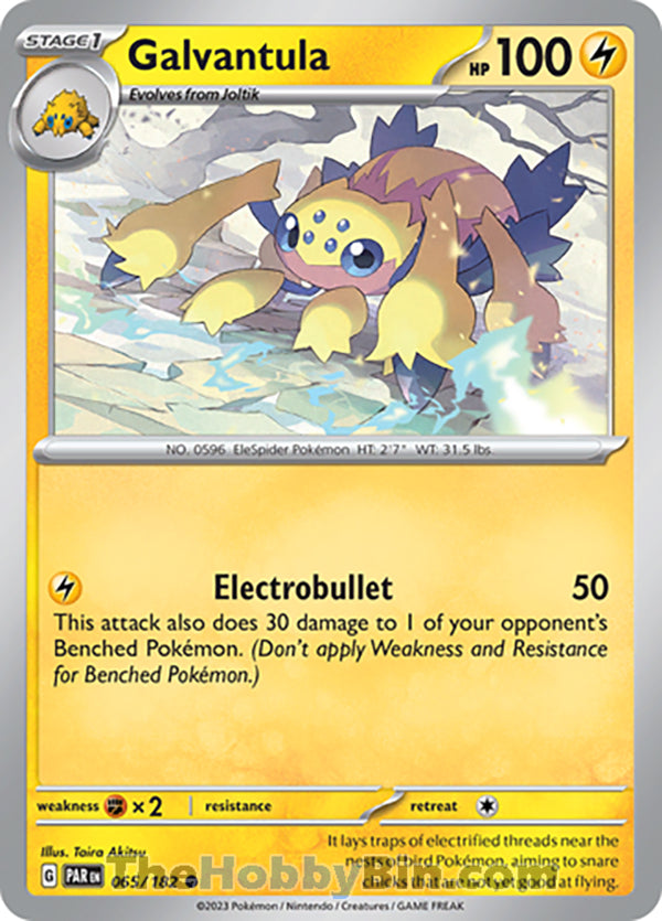 Galvantula #65/182 Common - Paradox Rift Pokemon card