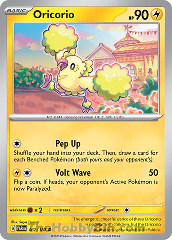 Oricorio #67/182 Common - Paradox Rift Pokemon card