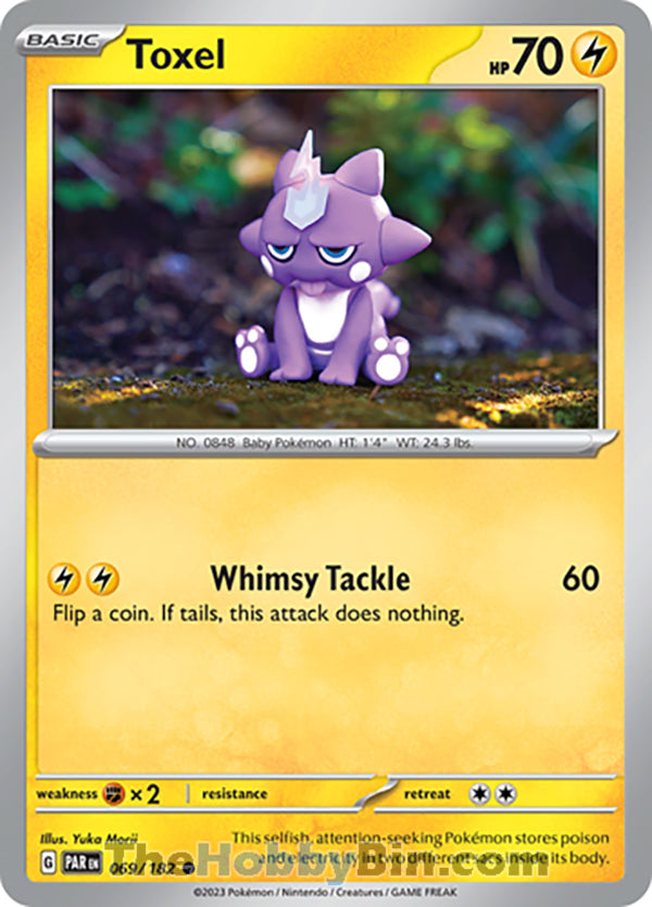 Toxel #69/182 Common - Paradox Rift Pokemon card
