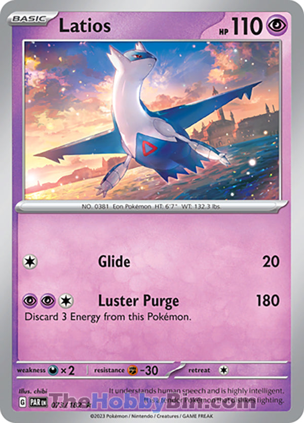 Latios #73/182 Rare - Paradox Rift Pokemon card