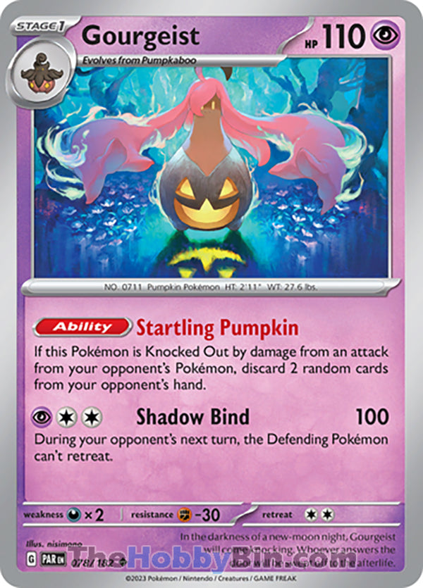 Gourgeist #78/182 Uncommon - Paradox Rift Pokemon card